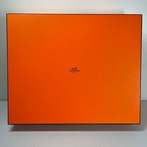 Hermes Authentic Empty Box Purse Gift Storage Closet Organization w Tissue Large